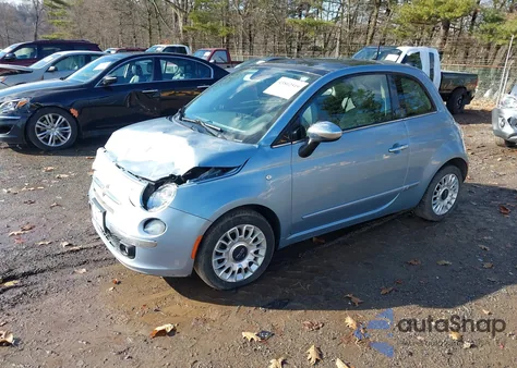 2015 Fiat 500 Lounge из США, поврежденный, VIN 3C3CFFCR1FT620574